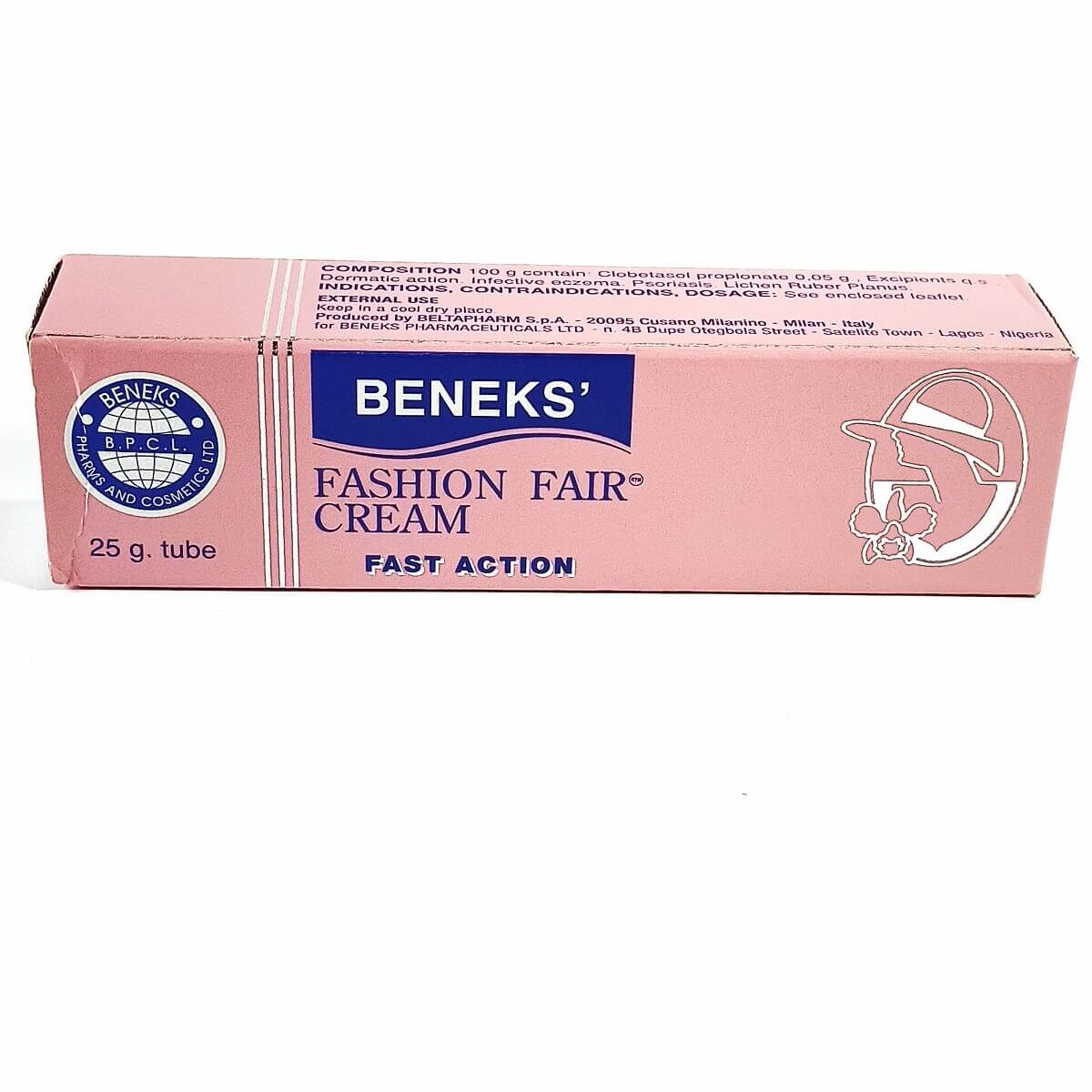 Beneks Fashion Fair Fast Action Tube Cream 25g