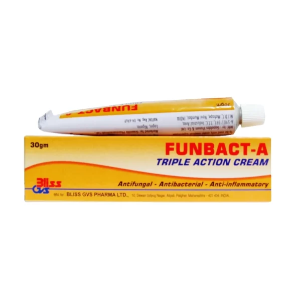 Funbact-A Triple Action Cream for treatment of Fungai, Bacterial and Skin Inflammation